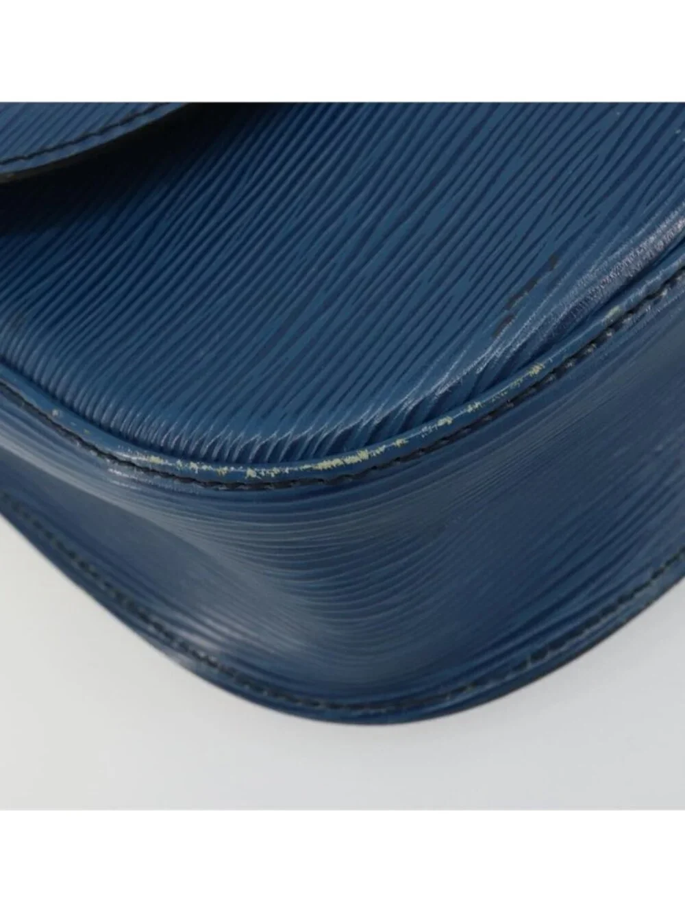 Authentic LOUIS VUITTON Epi Saint Cloud GM Shoulder Bag Blue M52195 LV